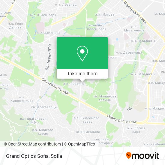 Карта Grand Optics Sofia