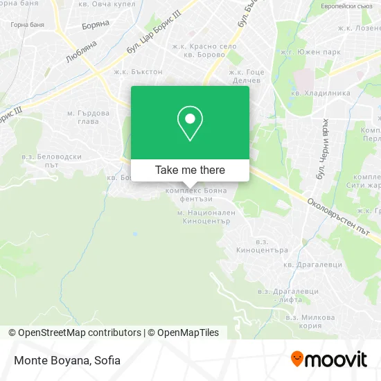 Карта Monte Boyana