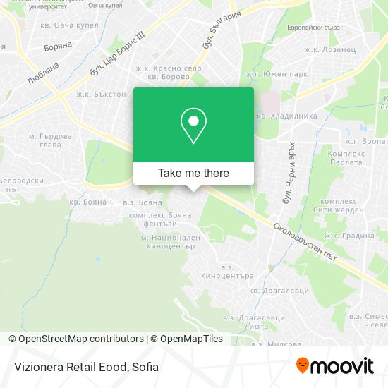 Карта Vizionera Retail Eood