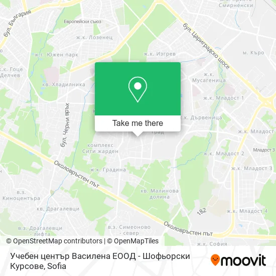 Карта Учебен център Василена ЕООД - Шофьорски Курсове