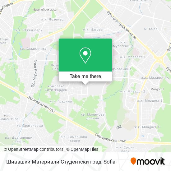Карта Шивашки Материали Студентски град