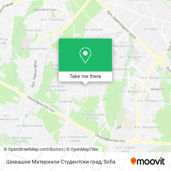 Карта Шивашки Материали Студентски град