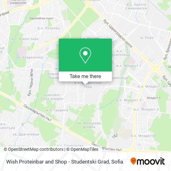 Wish Proteinbar and Shop - Studentski Grad map