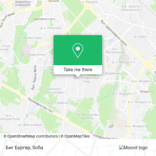 Карта Биг Бургер