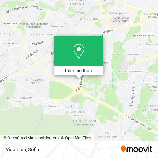 Visa Club map