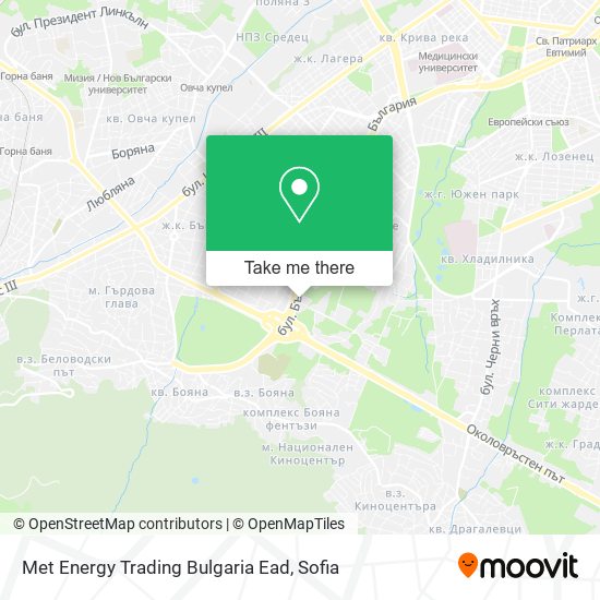 Met Energy Trading Bulgaria Ead map