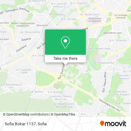 Карта Sofia Bokar 1137