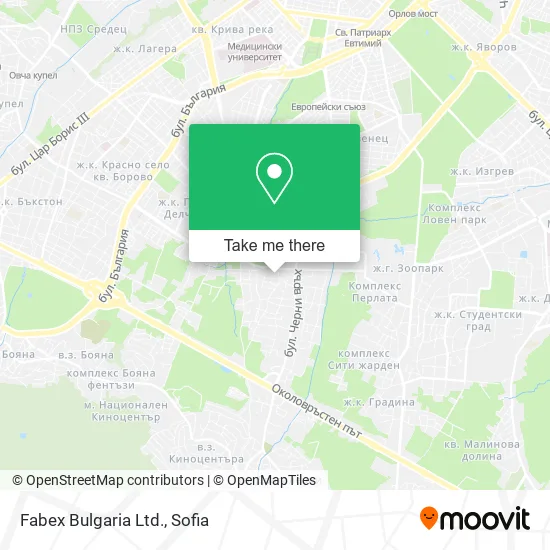 Карта Fabex Bulgaria Ltd.