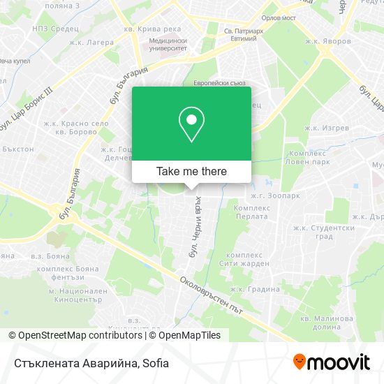 Стъклената Аварийна map