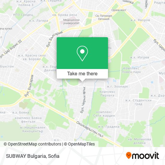 SUBWAY Bulgaria map