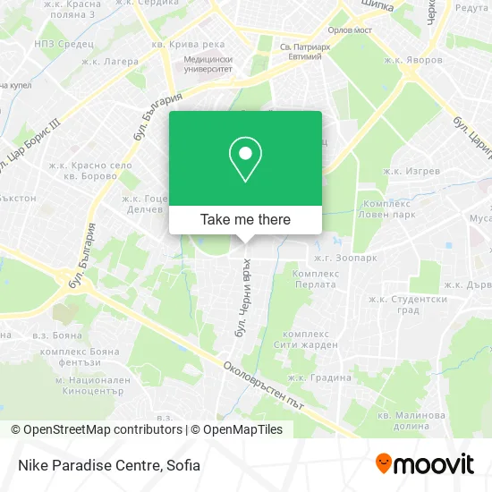 Карта Nike Paradise Centre