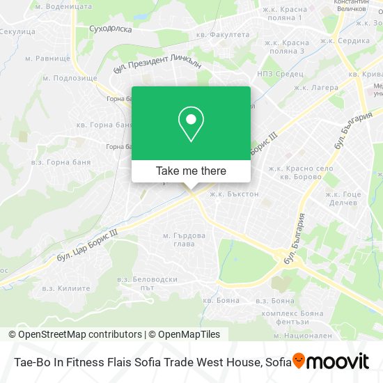 Tae-Bo In Fitness Flais Sofia Trade West House map