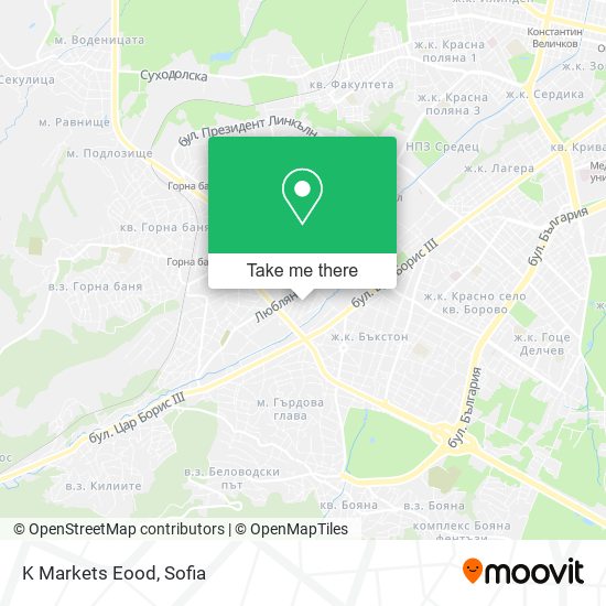 K Markets Eood map