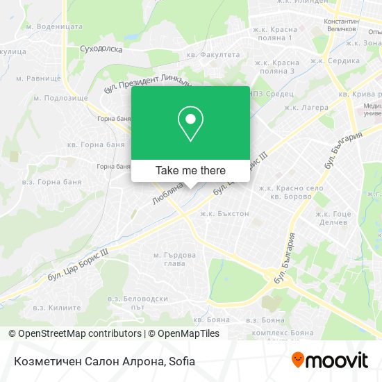 Козметичен Салон Алрона map