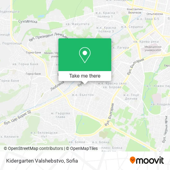 Карта Kidergarten Valshebstvo