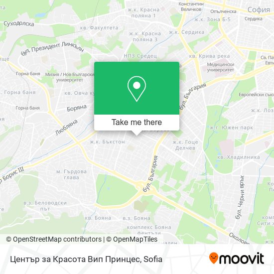 Център за Красота Вип Принцес map