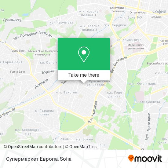 Супермаркет Европа map