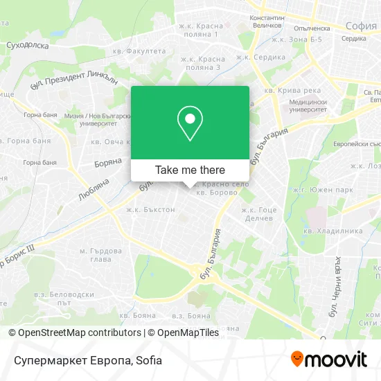 Карта Супермаркет Европа