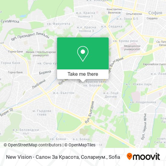 New Vision - Салон За Красота, Солариум. map