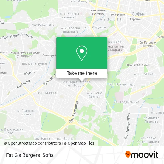 Карта Fat G's Burgers