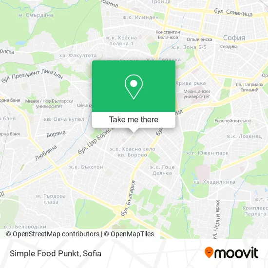 Карта Simple Food Punkt