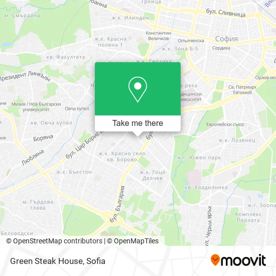 Карта Green Steak House