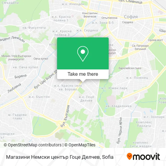 Карта Магазини Немски център Гоце Делчев