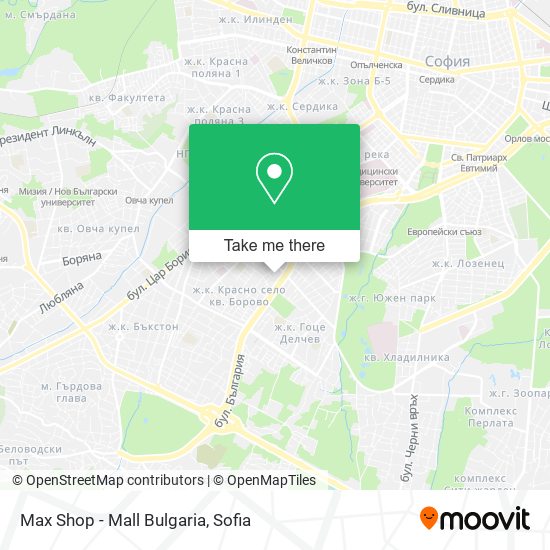 Max Shop - Mall Bulgaria map
