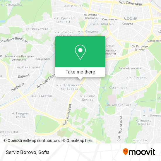 Карта Serviz Borovo