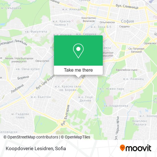 Карта Koopdoverie Lesidren