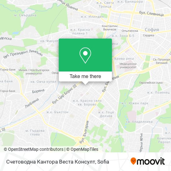 Счетоводна Кантора Веста Консулт map