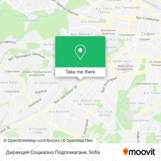 Карта Дирекция Социално Подпомагане