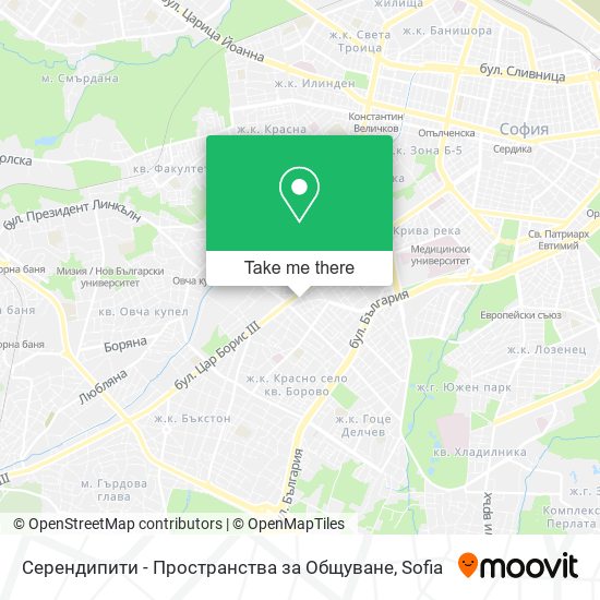 Карта Серендипити - Пространства за Общуване