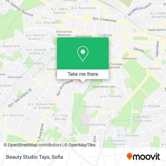 Beauty Studio Tays map