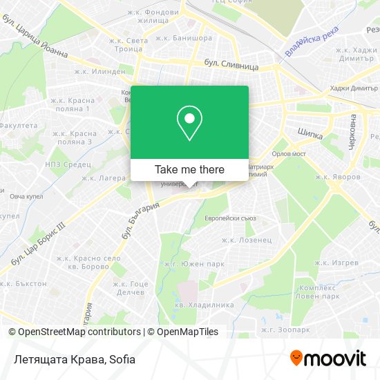 Летящата Крава map