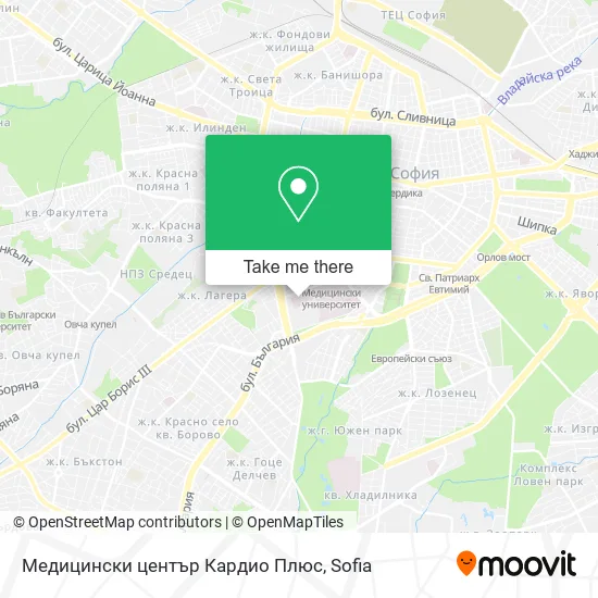 Карта Медицински център Кардио Плюс