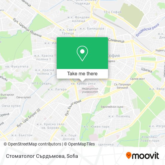 Стоматолог Сърдъмова map
