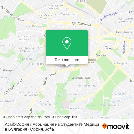 Карта Асмб-София / Асоциация на Студентите Медици в България - София
