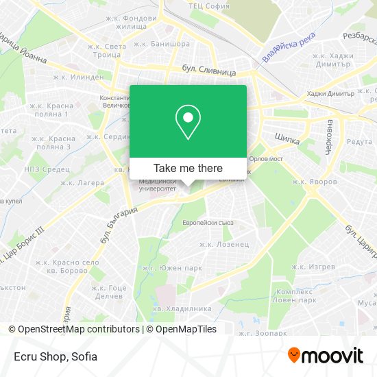 Ecru Shop map