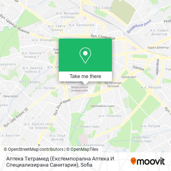 Aптека Tетрамед (Екстемпорална Аптека И Специализирана Санитария) map