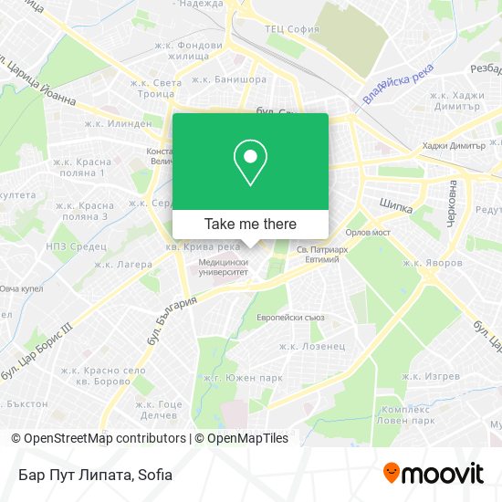 Бар Пут Липата map
