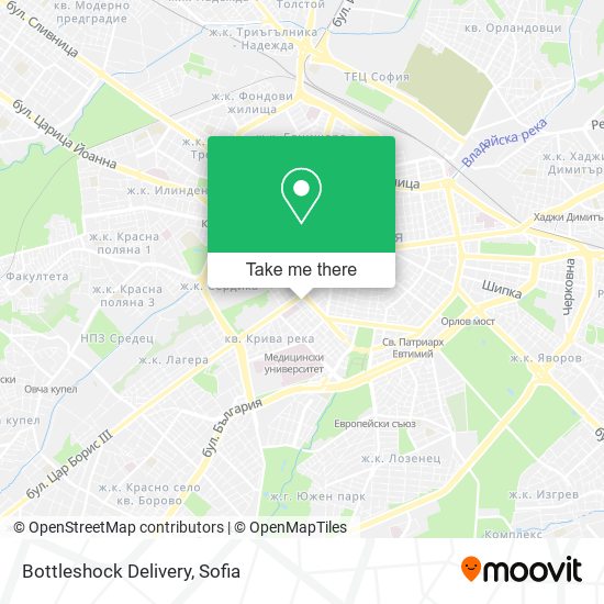 Bottleshock Delivery map