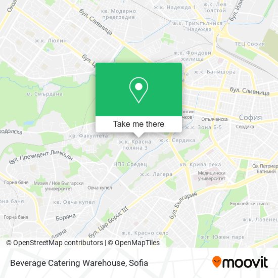 Beverage Catering Warehouse map