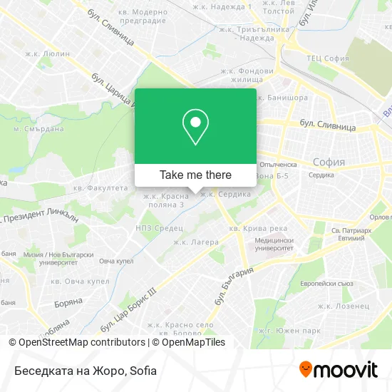 Карта Беседката на Жоро