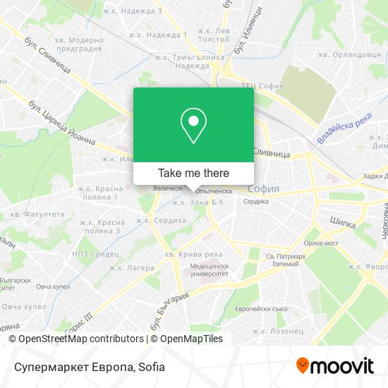 Супермаркет Европа map