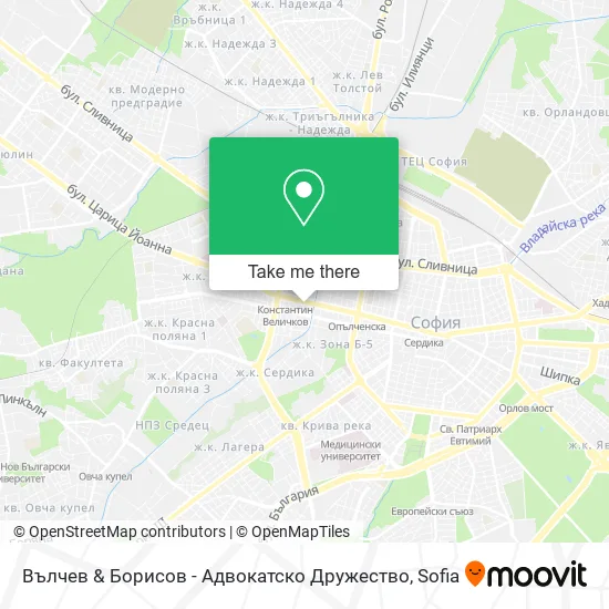 Карта Вълчев & Борисов - Адвокатско Дружество