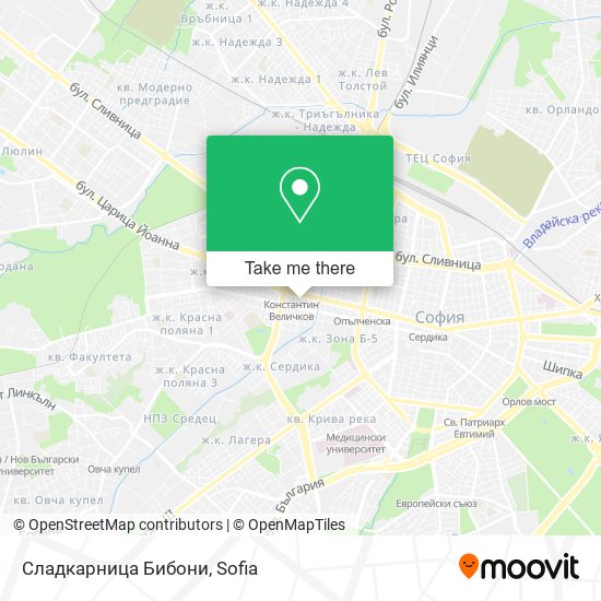 Сладкарница Бибони map