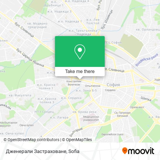 Дженерали Застраховане map