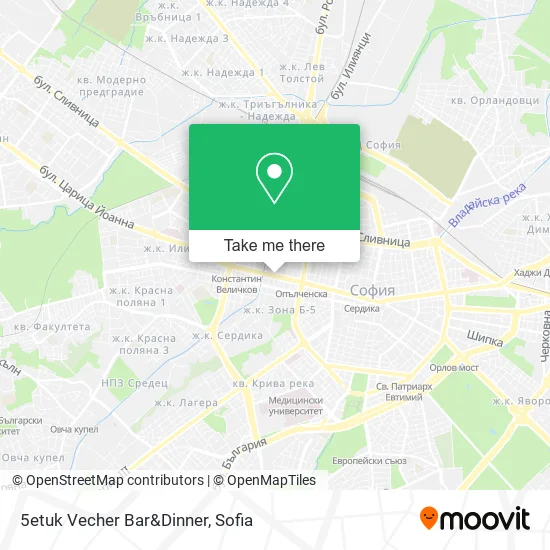 Карта 5etuk Vecher Bar&Dinner