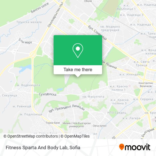 Карта Fitness Sparta And Body Lab